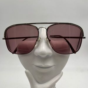 Vintage Logo Paris Gray Pilot Half Rim Sunglasses Frames 025